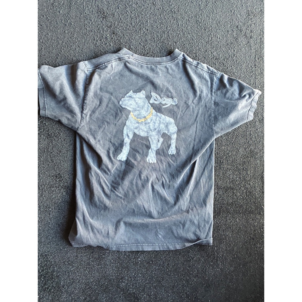 Gildan Ultra Cotton Rude Dogs Shut Up And Train Pitbull Graphic T-Shirt XL Gray